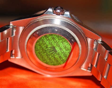 why is the back of my rolex green|Rolex green caseback sticker.